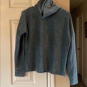 Teal cowl neck sweater